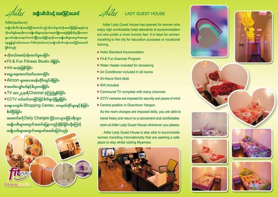 Adler Lady Hostel - Ladies Only Yangon Exterior foto